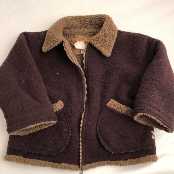 Corky and Company brown fleece jacket and hat - Picture 3 of 12